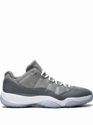 Grey / White / Grey Women's Nike Retro Low Cool Air Jordan 11 | OLUAMQ-932