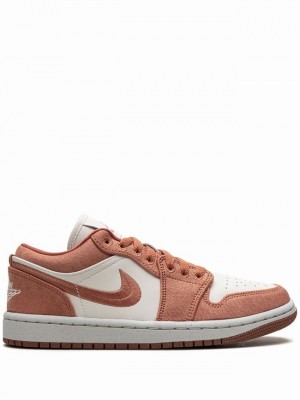 Light Beige / Dark Orange Women's Nike Low Sky J Air Jordan 1 | UVZSPB-807