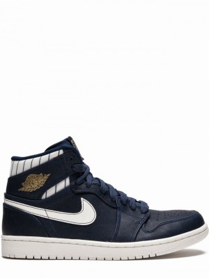 Navy Men's Nike Retro High Jeter Air Jordan 1 | COQHIM-974