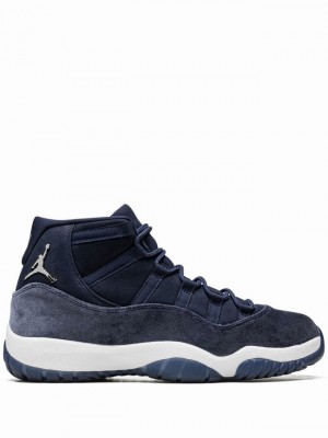 Navy / Blue Women's Nike Velvet Midnight Navy Air Jordan 11 | IRKPUA-326