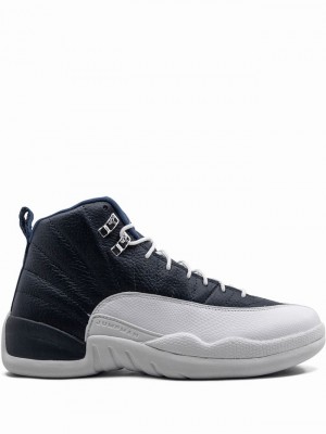 Navy / White Men's Nike Retro Air Jordan 12 | PWJACX-398