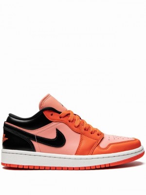 Orange / Black Women's Nike Jordan 1 Low Orange Black Air Jordan 1 | IFSZAY-013