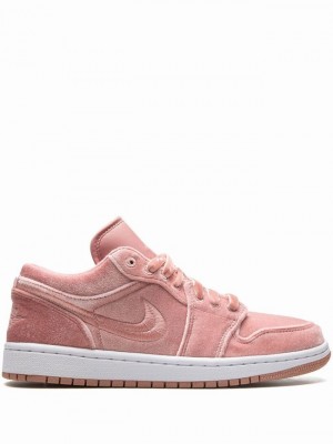 Pink Women's Nike Low SE Pink Velvet Air Jordan 1 | CMDPRH-260