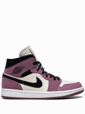 Pink Women's Nike Mid Berry Air Jordan 1 | KLXZWT-091