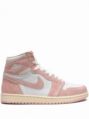 Pink Women's Nike Washed Air Jordan 1 | OUBKVL-213