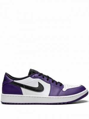 Purple Women's Nike Low Golf Court Air Jordan 1 | GQWLKH-837