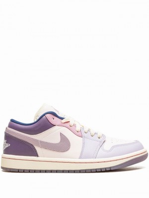 Purple Women's Nike Low Pastel Plum Air Jordan 1 | KBCAZE-276