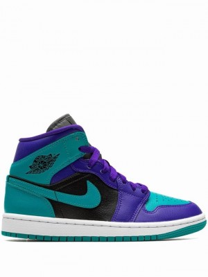 Purple Women's Nike Mid Grape Air Jordan 1 | HLKMRP-309