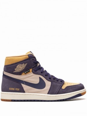 Purple / Beige Men's Nike Element Gore-Tex Sky J Air Jordan 1 | ITJZYN-163