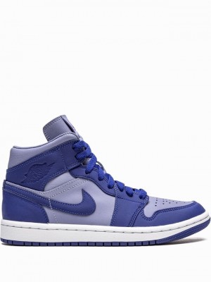 Purple / Deep Royal / Blue Women's Nike Mid SE Iron Purple Air Jordan 1 | LKVWJY-149