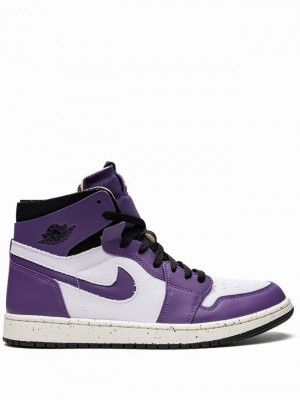 Purple / White Men's Nike Zoom Air CMFT Air Jordan 1 | MAQYBN-304