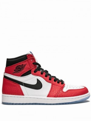 Red Women's Nike x Spider-Man Retro High OG Origin Story Air Jordan 1 | IJEUWH-679