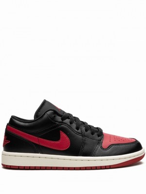 Red / Black Women's Nike Low Bred Sail Air Jordan 1 | CYXTWJ-175