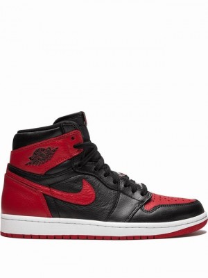 Red / Black Women's Nike Retro High OG NRG Homage 2 Home (Non-Numbered) Air Jordan 1 | LRWZGV-067