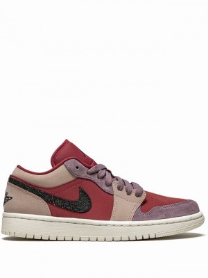 Red / Grey Women's Nike Low Air Jordan 1 | RJXPZI-184