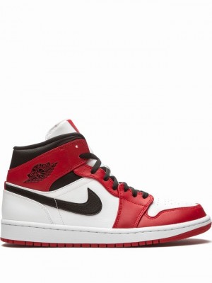 Red / White / Black Men's Nike Mid Chicago 2020 Air Jordan 1 | QTUJZR-139