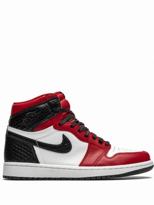 Red / White / Black Women's Nike High Retro Air Jordan 1 | QWKFHN-089