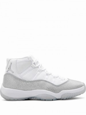 Silver Women's Nike Retro Metallic Silver Air Jordan 11 | ACDYPZ-369