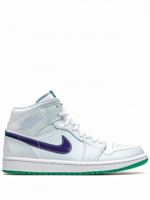 White Men's Nike Hoops-Luka Donic Air Jordan 1 | DIQCZY-290