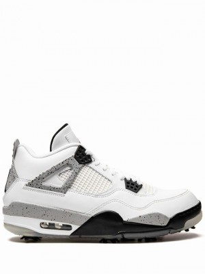 White Men's Nike Jordan 4 Golf Cement Air Jordan 4 | PZGUSO-048