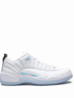 White Men's Nike Low Air Jordan 12 | OKMJXU-508