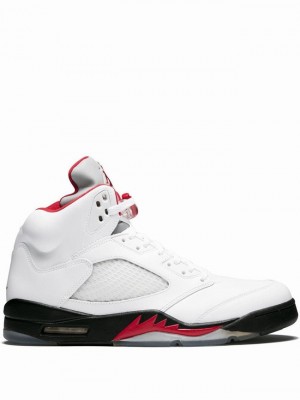 White Men's Nike Retro Air Jordan 5 | APYQTV-097