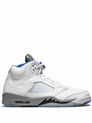 White Men's Nike Retro Air Jordan 5 | CAWHDO-347