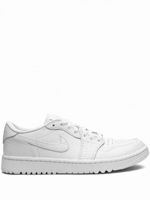 White Men's Nike Retro Low Golf Croc Air Jordan 1 | QNDOKH-215