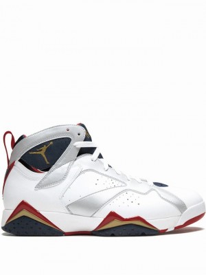 White Men's Nike Retro Olympic Air Jordan 7 | HMWNLJ-298