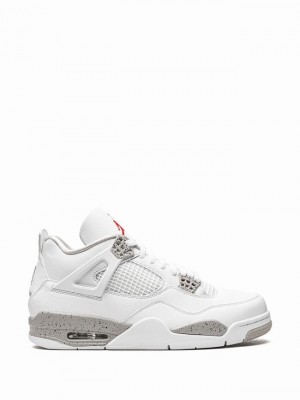 White Men's Nike Retro Oreo Air Jordan 4 | LSJIZN-071