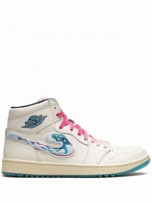 White Men's Nike x Michelle Wie High Golf Pebble Beach Air Jordan 1 | CHPUAM-190