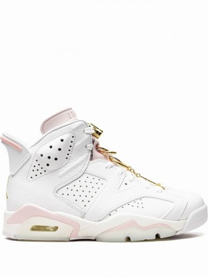 White Women's Nike Gold Hoops Air Jordan 6 | CSHRXO-469