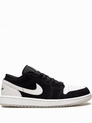 White / Black Men's Nike Low Diamond Shorts Air Jordan 1 | ZSJWAK-645