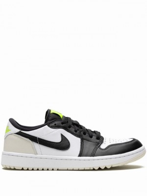 White / Black Men's Nike Low Golf Phantom Volt Air Jordan 1 | QJMRYS-415