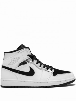 White / Black Men's Nike Mid Alternate Think 16 Air Jordan 1 | EPWFVS-462