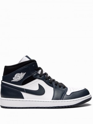 White / Black Men's Nike Mid Armory Air Jordan 1 | BTCMDF-819