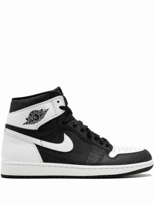 White / Black Men's Nike Retro High OG RE2PECT Air Jordan 1 | DRQYNB-632