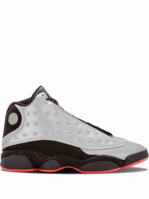 White / Black Men's Nike Retro PRM Air Jordan 13 | IBGEQW-341