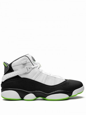 White / Black Men's Nike Rings Air Jordan 6 | EWUNHB-873