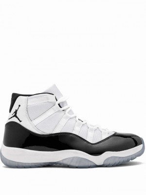 White / Black Women's Nike Retro Air Jordan 11 | GTULAM-287