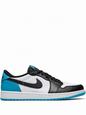 White / Black / Blue Men's Nike Low OG Air Jordan 1 | CUSDJG-048