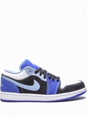 White / Black / Blue Men's Nike Low SE Air Jordan 1 | QUYBOC-081