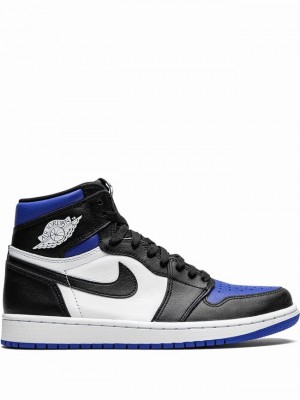 White / Black / Blue Men's Nike Retro High OG Royal Toe Air Jordan 1 | XETVAU-582