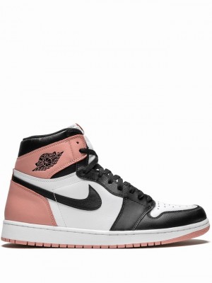 White / Black / Pink Men's Nike Retro High OG NRG Air Jordan 1 | MKCVQP-910