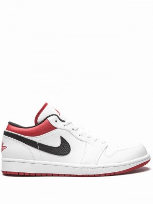 White / Black / Red Men's Nike Low Gym Air Jordan 1 | DNRXOQ-169