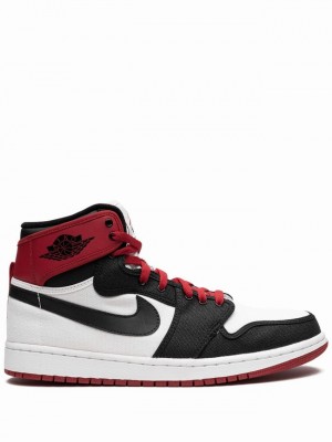 White / Black / Red Men's Nike Retro KO Hi Air Jordan 1 | YFNVOJ-647