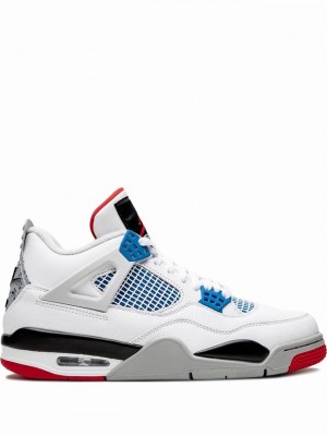 White / Black / Red / Blue Men's Nike What The Air Jordan 4 | FORTUQ-089