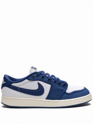 White / Blue Men's Nike KO Low Kentucky Air Jordan 1 | JAKMZS-425