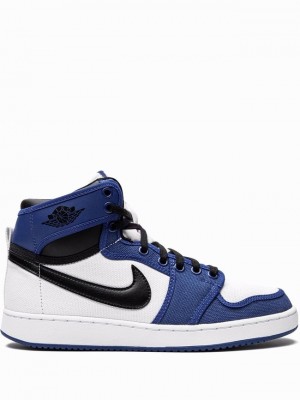 White / Blue Men's Nike KO Storm Air Jordan 1 | FURXQI-982