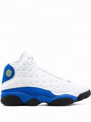 White / Blue Men's Nike Retro Air Jordan 13 | UHNAIX-218